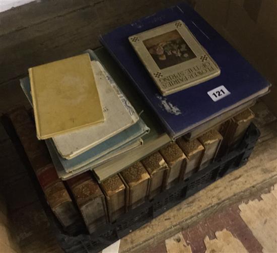 Quantity of leather bound books(-)